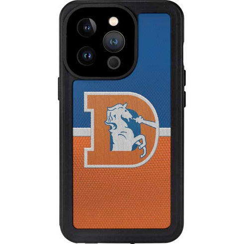 NFL Denver Broncos Vintage iPhone 15 Pro Waterproof Case